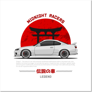 Tuner White Silvia S15 JDM Posters and Art